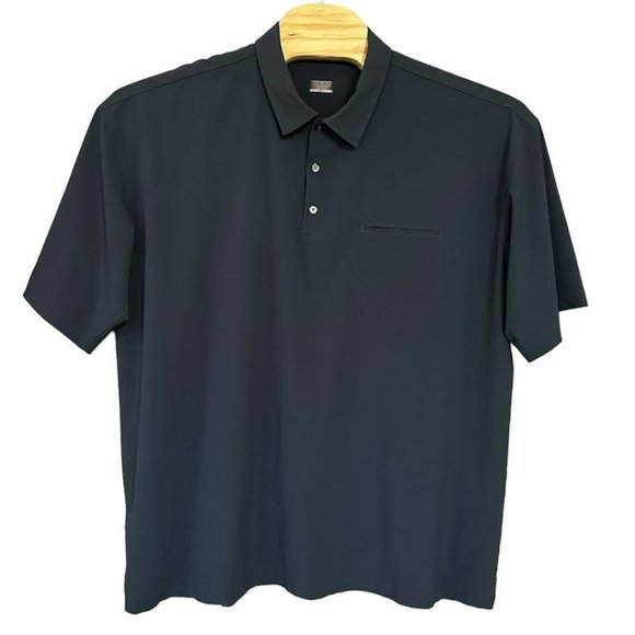 Nike Tiger Woods Navy Blue Performance Pocket Front  Golf Polo Shirt Mens‎ XXL - Picture 1 of 5